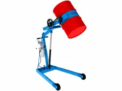 Hydra-Lift Karrier raising a red barrel