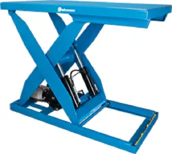 A bright blue Optimus Lift 5K from Stewart Handling