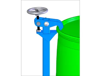 Top Rim Clamp to Handle Rimmed 55 gal. Plastic Drum. Spark Resistant