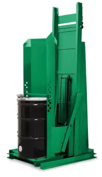 Dual stage high level custom drum dumper